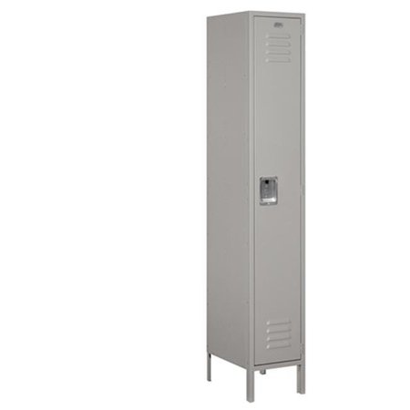 SALSBURY INDUSTRIES Salsbury 51168GY-U 15 In. W X 78 In. H X 18 In. D Single Tier Extra Wide Metal Locker Unassembled In Gray 51168GY-U